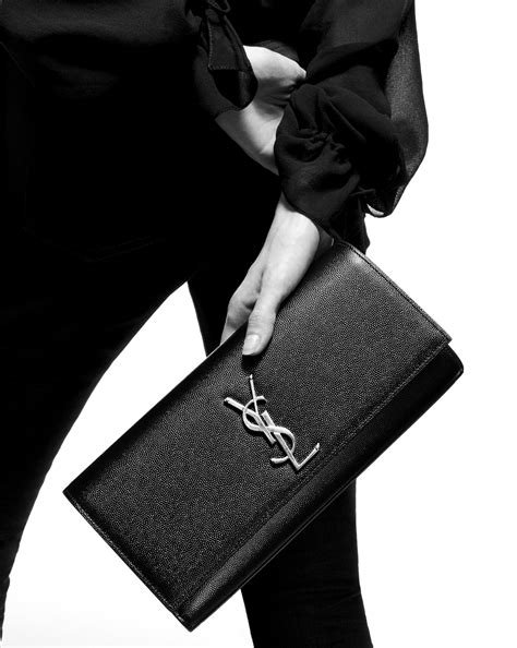 ysl kate clutch black